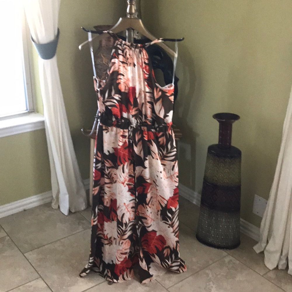 Dress opened in front to reveal attached shorts